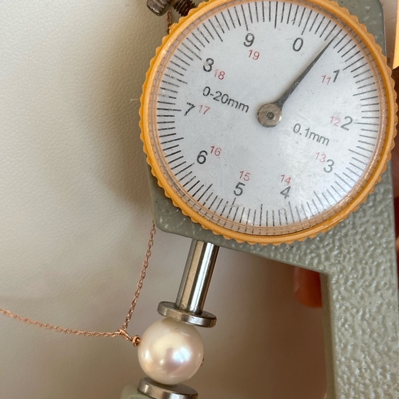 10.5mm White Cultured Pearl 14K ROSE Gold Necklace - 18 Inches (Adjustable) - Picture 9 of 10